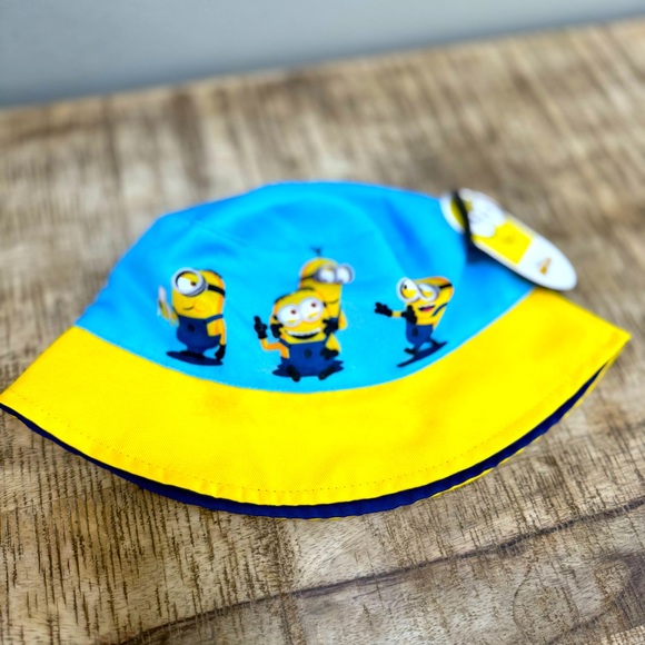 Minions Kids Blue and Yellow Bucket Hat - Picture 1 of 10